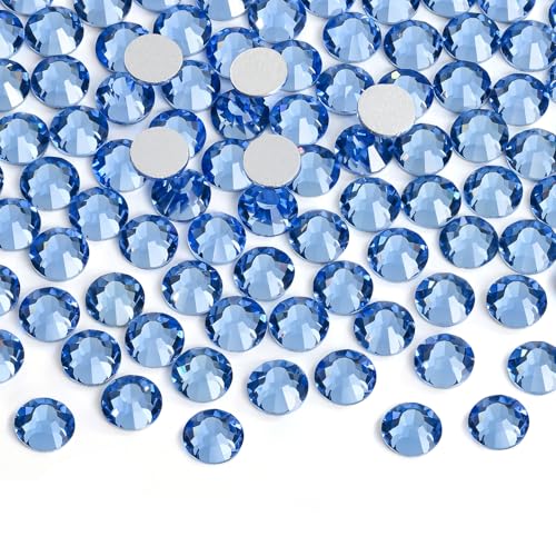 Strasssteine mit flacher Rückseite, Glasdiamanten zum Basteln, Nagelkunst, Basteln, Dekorationen, Kleidung, Schuhe, 6,4 mm, SS30, Hellblau, 288 Stück Strasssteine mit flacher Rückseite, Glasdiamanten zum Basteln, Nagelkunst, Basteln, Dekorationen, Kleidung, Schuhe, 6,4 mm, SS30, Hellblau, 288 Stück von UBJSFASASND