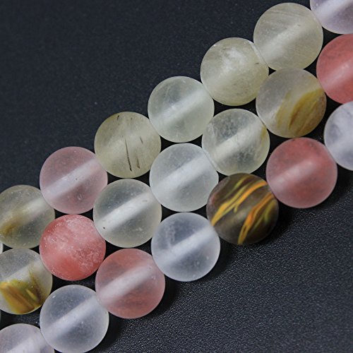Wassermelonen-Kristallstein, natürlich, matt, gemischte Farben, runde Form, lose Perlen, Schmuckherstellung, 8 mm Wassermelonen-Kristallstein, natürlich, matt, gemischte Farben, runde Form, lose Perlen, Schmuckherstellung, 8 mm von UBJSFASASND