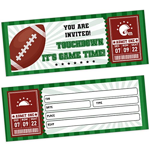 UBLURO Einladungskarten für Geburtstagspartys, Fußball-Party, 20 Tickets + 20 Umschläge, Rugby-Stil, Kindergeburtstag Einladungskarten UBLURO Einladungskarten für Geburtstagspartys, Fußball-Party, 20 Tickets + 20 Umschläge, Rugby-Stil, Kindergeburtstag Einladungskarten von UBLURO