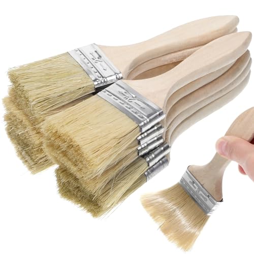 10 Pcs Verdickt Holz Griff Pinsel 2 Zoll Feine Borsten Wand Malerei Werkzeug Faser Basting Für Wasserbasierte Farben 10 Pcs Verdickt Holz Griff Pinsel 2 Zoll Feine Borsten Wand Malerei Werkzeug Faser Basting Für Wasserbasierte Farben von UBOHUZ