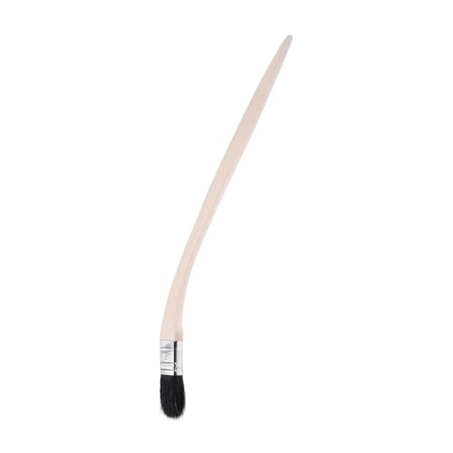 4 stücke Gebogen Heizkörper Pinsel Borsten Mit Lange Holz Griff for Wand Behandlung Schwarz Für Wasserbasierte Farben(17inch L 2.5inch W) von UBOHUZ