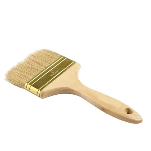 5 stücke Pinsel 1/1.5/2/2.5/3/4 Zoll Griff Wand Und Möbel Werkzeug Malerei Set Für Wasserbasierte Farben(4 Inch) von UBOHUZ
