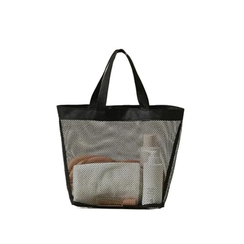 UBOHUZ 3 Stück Strandtaschen, Netzstoff, schnelltrocknend, Duschtasche, Duschständer, Kosmetiktasche, tragbare Tragetasche for Schwimmen und Fitnessstudio Für Studentenwohnheim(Black A) von UBOHUZ
