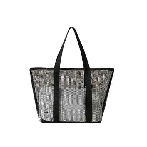 UBOHUZ 3 Stück Strandtaschen, Netzstoff, schnelltrocknend, Duschtasche, Duschständer, Kosmetiktasche, tragbare Tragetasche for Schwimmen und Fitnessstudio Für Studentenwohnheim(Black B) von UBOHUZ