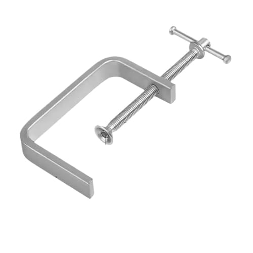 UBOHUZ C-Zwingen 2 Stück G-förmige Klemme Holzbearbeitungsvorrichtung Flachstahlplattenklemmen Zimmerei Starke C-förmige DIY-Befestigungsclips Für Holzarbeiten(Silver D) von UBOHUZ