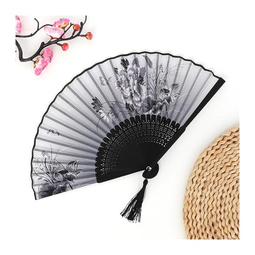 UBOHUZ Faltfächer Mit Quasten 1PC Retro Folding Fan Mit Quasten Klassische Hand Fans Dekoriert Handwerk for Dance Party Für Geburttag, Party(Color 10) von UBOHUZ