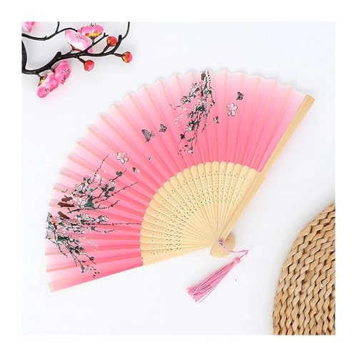 UBOHUZ Faltfächer Mit Quasten 1PC Retro Folding Fan Mit Quasten Klassische Hand Fans Dekoriert Handwerk for Dance Party Für Geburttag, Party(Color 14) von UBOHUZ