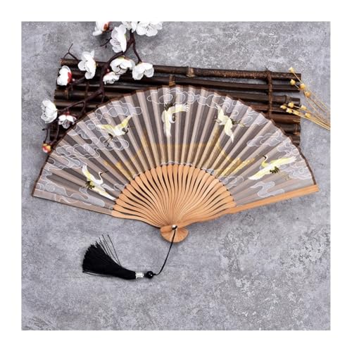 UBOHUZ Faltfächer Mit Quasten 2 Pcs Damen Tragbare Kleine Dance Fan Folding Fan Mit Quasten for Party-Event Für Geburttag, Party(Color 03) von UBOHUZ