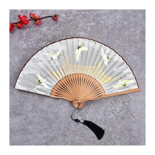UBOHUZ Faltfächer Mit Quasten 2 Pcs Damen Tragbare Kleine Dance Fan Folding Fan Mit Quasten for Party-Event Für Geburttag, Party(Color 04) von UBOHUZ