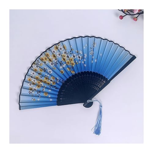 UBOHUZ Faltfächer Mit Quasten 2 Pcs Retro Seide Folding Fan Mit Quasten Klassische Hand Fans Dekoriert Handwerk for Dance Party Für Geburttag, Party(Color 20) von UBOHUZ