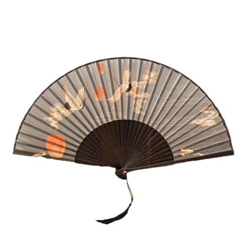 UBOHUZ Faltfächer Mit Quasten 2 Pcs Retro Sommer Folding Fan Folding Mit Quaste Handheld Quaste Fan Seide Tuch Täglichen Gebrauch Für Geburttag, Party(Color 01) von UBOHUZ