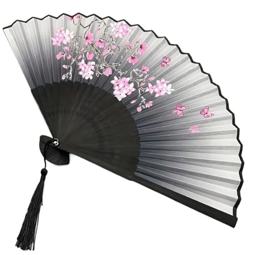 UBOHUZ Faltfächer Mit Quasten 2 Stück Vintage Floral Kirschblüten Fächer mit Quasten Leichter, tragbarer Handfächer for Tanzparty Für Geburttag, Party UBOHUZ Faltfächer Mit Quasten 2 Stück Vintage Floral Kirschblüten Fächer mit Quasten Leichter, tragbarer Handfächer for Tanzparty Für Geburttag, Party von UBOHUZ