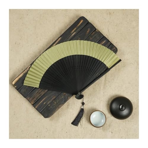 UBOHUZ Faltfächer Mit Quasten 4 Stück Antiker Seidenfächer, geschnitzter Griff, Faltfächer mit Quaste, Vintage-Fan, Haltegriff, Tanz-Fan, Foto-Requisiten Für Geburttag, Party(Color 02) von UBOHUZ