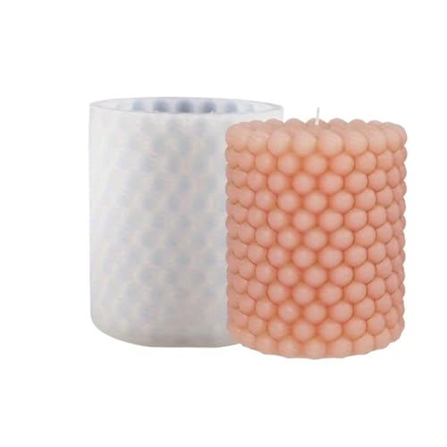 UBOHUZ Kerzen-Gießform 2PCS 3D Blase Kerze Formen Zylindrische Kugel Silikon Kerzen Lieferungen Machen DIY Dessert Backen Aromatherapie Kerze Form Für DIY Seife Kerzen(White01) von UBOHUZ