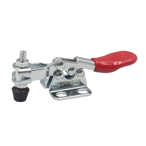 UBOHUZ Kniehebelspanner 6/8 Pcs Horizontale Toggle Clamp Quick-Release Toggle Clamps Set 27KG Vertikale Toggle Clamp Hand Clip Werkzeug Klemmen Für Den Maschinenbetrieb, Zimmerei(Silver-6pcs) von UBOHUZ