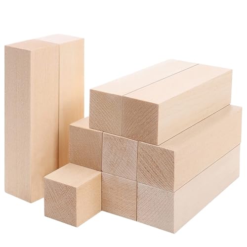 UBOHUZ Linde Schnitzblock 10 Stück große Schnitzerei Holzblöcke unvollendet Linde Projekt Handwerk Kit DIY Hobby Set Für Holzschnitzerei UBOHUZ Linde Schnitzblock 10 Stück große Schnitzerei Holzblöcke unvollendet Linde Projekt Handwerk Kit DIY Hobby Set Für Holzschnitzerei von UBOHUZ