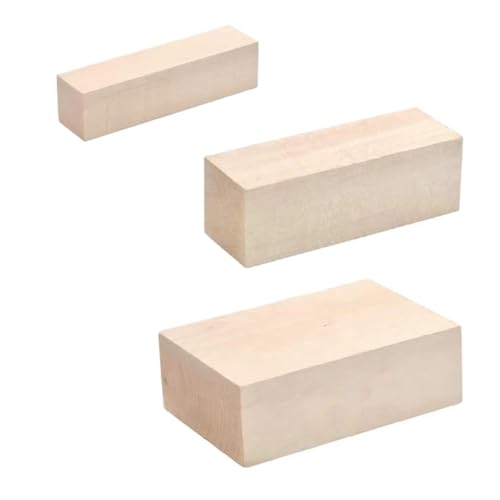 UBOHUZ Linde Schnitzblock 5 stücke/10 stücke/15 stücke DIY Handgemachte Log Material Bausteine ​​Geschnitzte Rechteckige Linde Lieferungen Kit Für Holzschnitzerei(Wood color-15PCS) von UBOHUZ