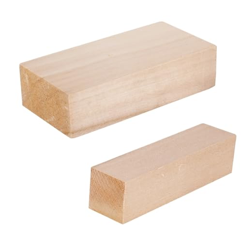 UBOHUZ Linde Schnitzblock 6/10/50Pcs Linde Carving Block Holz Blöcke Würfel Natürliche Linde Carving Block DIY Handwerk Für Holzschnitzerei(Wood color-6pcs) von UBOHUZ