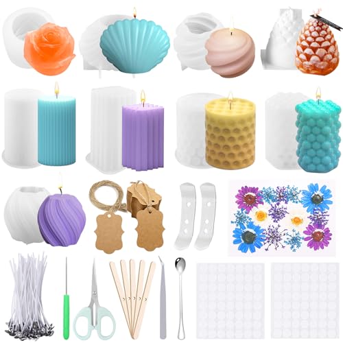 UCAMP Kerzenform Bubble Kerzen Kit,Kerzenform Silikon,3D DIY Silikon Kerzenwachs Formen,Antihaft Bubble Candle Silikonform,Kerzenformen zum Gießen Set als Heimdekorationen Bastel von UCAMP