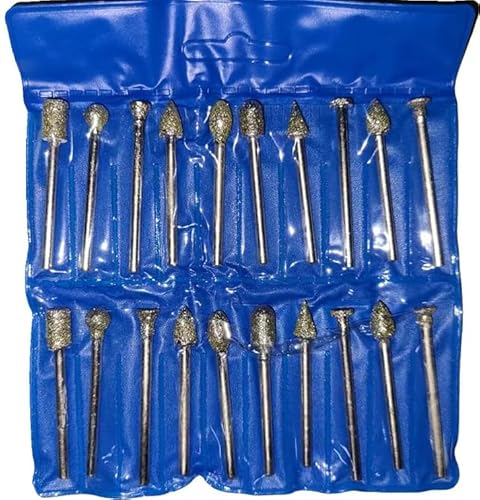 Diamant-Schleiffrässtift-Set für Dremel-Drehwerkzeug, 20 Stück, Körnung 60 Diamant-Schleiffrässtift-Set für Dremel-Drehwerkzeug, 20 Stück, Körnung 60 von UCEC