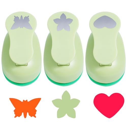 UCEC 3x Motivstanzer Set, Motivlocher - Schmetterling, Blütenblatt, Herz, Papierstanzer, Stanzer Kinder für DIY, Scrapbooking, Grußkarten, Motivstanzer Kinder, Stanzer Weihnachten, Motivgröße: 15 mm UCEC 3x Motivstanzer Set, Motivlocher - Schmetterling, Blütenblatt, Herz, Papierstanzer, Stanzer Kinder für DIY, Scrapbooking, Grußkarten, Motivstanzer Kinder, Stanzer Weihnachten, Motivgröße: 15 mm von UCEC