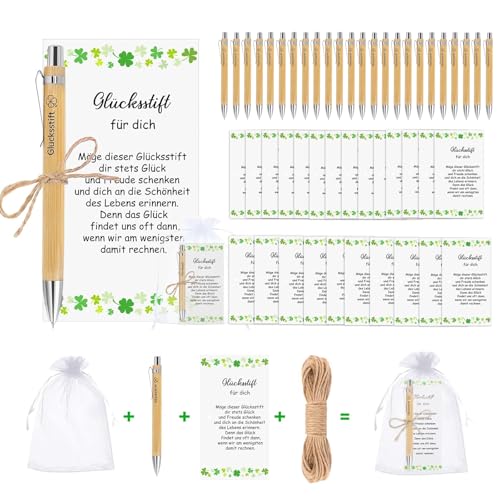 UCFBWO 24 Sets Glücksstift Holz Kugelschreiber Dankeschön Geschenke Abschiedsgeschenk Kollegen Kleine Geschenke für Kollegen Lehrer Mitarbeiter Gastgeschenke UCFBWO 24 Sets Glücksstift Holz Kugelschreiber Dankeschön Geschenke Abschiedsgeschenk Kollegen Kleine Geschenke für Kollegen Lehrer Mitarbeiter Gastgeschenke von UCFBWO
