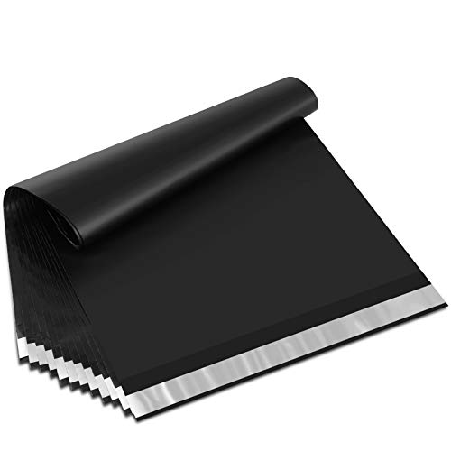 UCGOU Versandtaschen aus Polyester, 30 x 39 cm, Schwarz, selbstklebend, wasserdicht und reißfest, 50 Stück von UCGOU