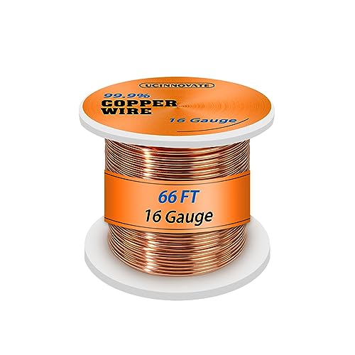 UCINNOVATE 99.9% Kupferdraht, 20m 16 Gauge reinen Kupferdraht für die Schmuckherstellung, 1.3mm Durchmesser, Solide Bare Kupferdraht für Electroculture Gartenarbeit, Weicher Kupferdraht 1/2 Lb Spule UCINNOVATE 99.9% Kupferdraht, 20m 16 Gauge reinen Kupferdraht für die Schmuckherstellung, 1.3mm Durchmesser, Solide Bare Kupferdraht für Electroculture Gartenarbeit, Weicher Kupferdraht 1/2 Lb Spule von UCINNOVATE