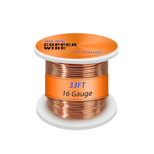 UCINNOVATE 99,9% reinen Kupferdraht, 16 Gauge / 1,3 mm Durchmesser 33Feet weichen reinen Kupferdraht, 16 AWG 10m solide reinen Kupferdraht für Schmuckherstellung Draht Handwerk Draht UCINNOVATE 99,9% reinen Kupferdraht, 16 Gauge / 1,3 mm Durchmesser 33Feet weichen reinen Kupferdraht, 16 AWG 10m solide reinen Kupferdraht für Schmuckherstellung Draht Handwerk Draht von UCINNOVATE