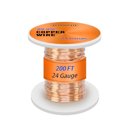 UCINNOVATE 24 Gauge reinen Kupferdraht, 99,9% reinen Kupferdraht 0,5mm Durchmesser 61m solide weiche Kupferdraht für Schmuck machen Handwerk, flexible Kupferdraht Schmuck Draht Elektro Gartenarbeit UCINNOVATE 24 Gauge reinen Kupferdraht, 99,9% reinen Kupferdraht 0,5mm Durchmesser 61m solide weiche Kupferdraht für Schmuck machen Handwerk, flexible Kupferdraht Schmuck Draht Elektro Gartenarbeit von UCINNOVATE