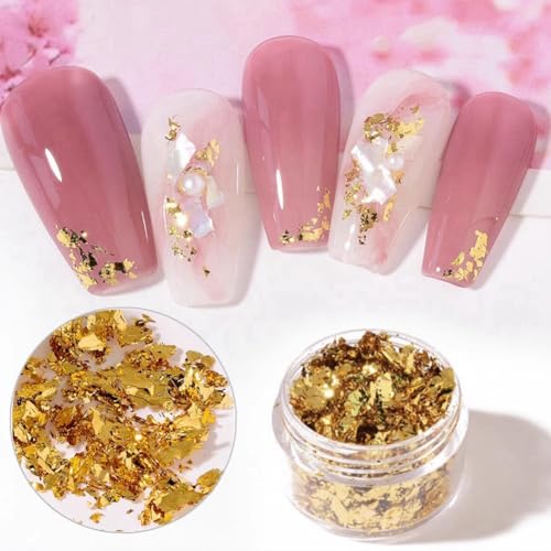 UCK-KIT 3 Boxen Gold Folien Flocken Für Nail Art, Gold Folie Pailletten Flocken Harz Dekorationen Set Für Frauen Mädchen DIY Nail Art, Harz, Malerei, Make-Up, Schmuck UCK-KIT 3 Boxen Gold Folien Flocken Für Nail Art, Gold Folie Pailletten Flocken Harz Dekorationen Set Für Frauen Mädchen DIY Nail Art, Harz, Malerei, Make-Up, Schmuck von UCK-KIT