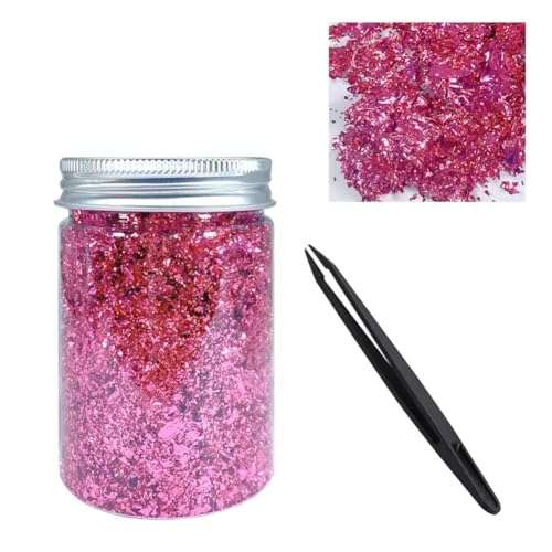 UCK-KIT Goldfolienflocken zum Basteln und für Nagelkunst, Blattgoldflocken zum Malen, Basteln, Schmuckherstellung aus Kunstharz, DIY-Basteln, 3 g metallische Goldfolienflocken,Rosa UCK-KIT Goldfolienflocken zum Basteln und für Nagelkunst, Blattgoldflocken zum Malen, Basteln, Schmuckherstellung aus Kunstharz, DIY-Basteln, 3 g metallische Goldfolienflocken,Rosa von UCK-KIT