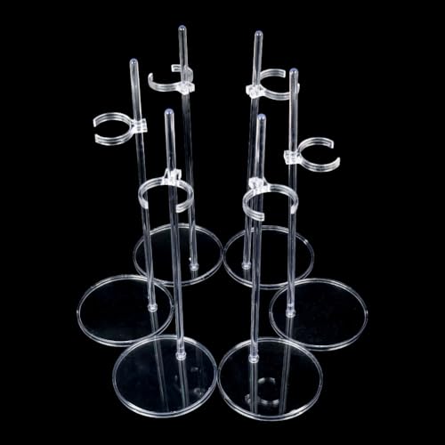UCanaan 6 Stück Puppenständer Spielzeugzubehör für 11.8“ Puppen Displayständer für 11‚‘-13‚‘ Puppen Klarer Puppenständer (6 STK) von UCanaan