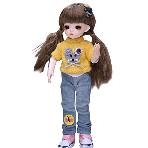 UCanaan BJD Puppe,1/6 SD Puppen 12 Inch 25 Ball Gelenkpuppe DIY Spielzeuge mit Full Set Kleidung Schuhe Perücke Kosmetik, Mädchen-JIA JIA UCanaan BJD Puppe,1/6 SD Puppen 12 Inch 25 Ball Gelenkpuppe DIY Spielzeuge mit Full Set Kleidung Schuhe Perücke Kosmetik, Mädchen-JIA JIA von UCanaan