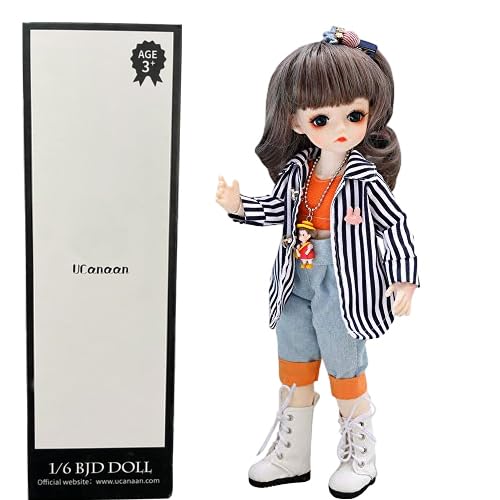 UCanaan BJD Puppe,1/6 SD Puppen 12 Inch 31 Ball Gelenkpuppe DIY Spielzeuge mit Full Set Kleidung Schuhe Perücke Kosmetik, Mädchen-Jing Ning UCanaan BJD Puppe,1/6 SD Puppen 12 Inch 31 Ball Gelenkpuppe DIY Spielzeuge mit Full Set Kleidung Schuhe Perücke Kosmetik, Mädchen-Jing Ning von UCanaan