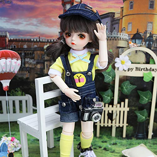 UCanaan BJD Puppe,1/6 SD Puppen 12 Inch 23 Ball Gelenkpuppe DIY Spielzeuge mit Full Set Kleidung Schuhe Perücke Kosmetik, Mädchen-Ke yan UCanaan BJD Puppe,1/6 SD Puppen 12 Inch 23 Ball Gelenkpuppe DIY Spielzeuge mit Full Set Kleidung Schuhe Perücke Kosmetik, Mädchen-Ke yan von UCanaan