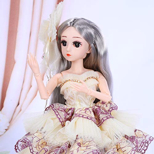 UCanaan BJD Puppen 1/4 SD Flexible Puppe 18 Inch 18 Ball Gelenkpuppe DIY Spielzeuge mit Full Set Kleidung Schuhe Perücke Kosmetik Mädchen-Nitya UCanaan BJD Puppen 1/4 SD Flexible Puppe 18 Inch 18 Ball Gelenkpuppe DIY Spielzeuge mit Full Set Kleidung Schuhe Perücke Kosmetik Mädchen-Nitya von UCanaan