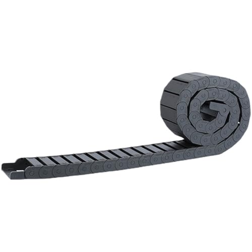 Halbgeschlossene schwarze Kabelschleppkette 15x15 15X20 18x18 18x25 Übertragungsketten Kunststoff-Schleppleine Drahtträger-Schleppkette(R38mm,18x18 mm) von UDAMX