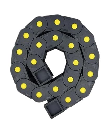 Kabelkette 20x38 mm Brückentyp/Geschlossene Kunststoff-Schleppleinenübertragung Geräuscharme Brückenkette mit gelbem Punkt 1 m(55mm,20X38 MM_NON-OPENING) von UDAMX