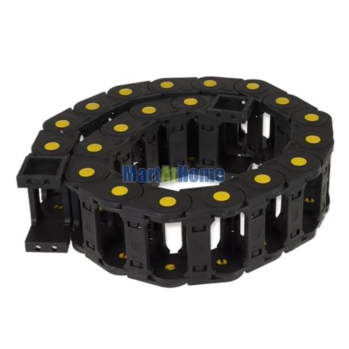 Schwarzer, verstärkter Schleppketten-Kabelträger aus Nylon, 1 m Länge, 20 x 75/100/125 mm, vollständig geschlossen/Brückentyp(75mm bridge,20x77 mm) von UDAMX