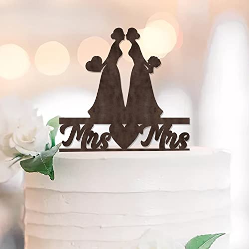 Brown Wood Mrs & Mrs Lesbian Cake Topper Silhouette Lesbische Braut und Braut Lustige Hochzeitstorte Topper 2 Frauen Hochzeitstag Party Dekorationen Personalisierte Frauen Hochzeitsgeschenke 15,2 cm Brown Wood Mrs & Mrs Lesbian Cake Topper Silhouette Lesbische Braut und Braut Lustige Hochzeitstorte Topper 2 Frauen Hochzeitstag Party Dekorationen Personalisierte Frauen Hochzeitsgeschenke 15,2 cm von UDCRZ