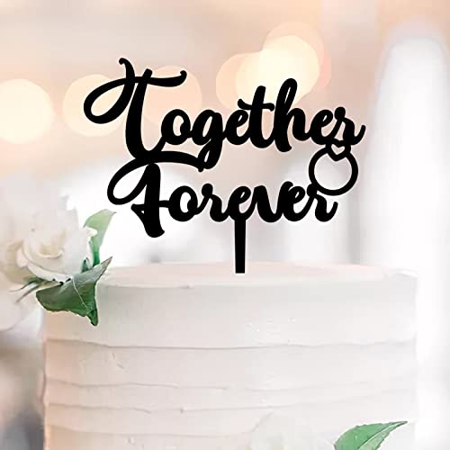 Together Forever Acryl-Kuchendekoration für Hochzeit, Verlobung, rustikale Silhouette, Braut und Bräutigam, für Verlobung, Braut, Party, Dekoration, Verlobungsgeschenk von UDCRZ