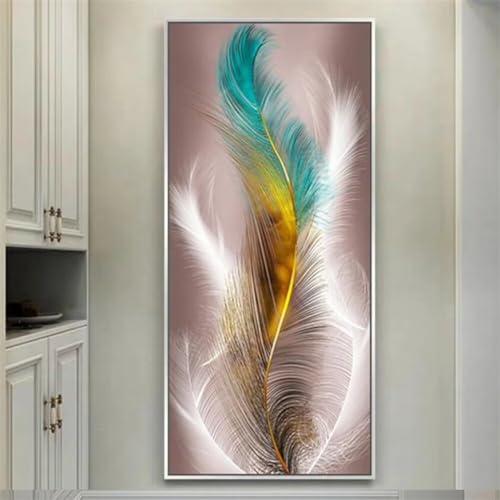 Diamond Painting Farbe Feder Diamant Painting Bilder Erwachsene Groß Diamant malerei Set Full Square Kristall Strass Stickerei Kreuzstich Diamond Art Kunst Deko Wohnzimmer Schlafzimmer Wand 40x80cm Diamond Painting Farbe Feder Diamant Painting Bilder Erwachsene Groß Diamant malerei Set Full Square Kristall Strass Stickerei Kreuzstich Diamond Art Kunst Deko Wohnzimmer Schlafzimmer Wand 40x80cm von UDERUI