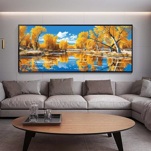 Diamond Painting Groß xxl 150 x 60 cm Herbst Diamant Painting Bilder Erwachsene Malen nach Zahlen Baum DIY Voll Square bohrer diamond painting zubehör Set für Wohnzimmer und Schlafzimmer Wanddeko A6 Diamond Painting Groß xxl 150 x 60 cm Herbst Diamant Painting Bilder Erwachsene Malen nach Zahlen Baum DIY Voll Square bohrer diamond painting zubehör Set für Wohnzimmer und Schlafzimmer Wanddeko A6 von UDERUI