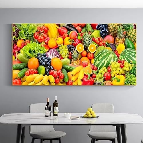 Diamond Painting Obst und Gemüse ,5D Diamond Painting Groß 50x100cm, Diamant Painting Bilder Erwachsene Malen nach Zahlen DIY Diamant malerei Voll Square bohrer Set, daiment Painting, Deko, Gifts von UDERUI