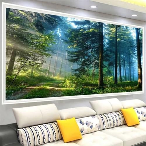 Diamond Painting Sonnenaufgangswald ,5D Diamond Painting Groß 40x100cm, Diamant Painting Bilder Erwachsene Malen nach Zahlen DIY Diamant malerei Voll Round bohrer Set, daiment Painting, Deko, Gifts Diamond Painting Sonnenaufgangswald ,5D Diamond Painting Groß 40x100cm, Diamant Painting Bilder Erwachsene Malen nach Zahlen DIY Diamant malerei Voll Round bohrer Set, daiment Painting, Deko, Gifts von UDERUI