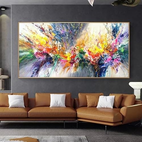 Diamond Painting abstrakt bunt Diamant Painting Bilder Erwachsene Groß Diamant malerei Set Full Square Kristall Strass Stickerei Kreuzstich Diamond Art Kunst Deko Wohnzimmer Schlafzimmer Wand 50x100cm von UDERUI