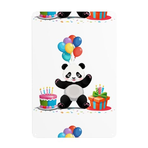 UDFKGLP Dekoratives Gemälde "Happy Birthday to Baby", Panda-Muster, 20,3 x 30,5 cm, aus Weißblech, verschleißfest und langlebig UDFKGLP Dekoratives Gemälde "Happy Birthday to Baby", Panda-Muster, 20,3 x 30,5 cm, aus Weißblech, verschleißfest und langlebig von UDFKGLP