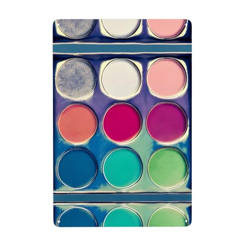 UDFKGLP Runde Farbpalette, Muster, Dose, dekoratives Gemälde, 20,3 x 30,5 cm, aus Weißblech, verschleißfest und langlebig UDFKGLP Runde Farbpalette, Muster, Dose, dekoratives Gemälde, 20,3 x 30,5 cm, aus Weißblech, verschleißfest und langlebig von UDFKGLP