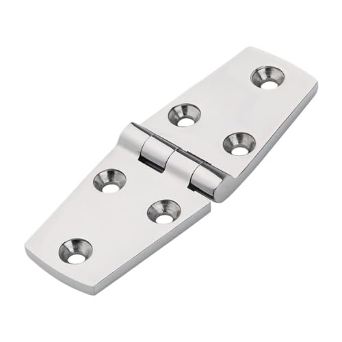 UDHBJEBQ 1 STÜCKE 316 Edelstahl Scharniere 102x38mm/107x38mm Heavy Duty Guss Tür Riemen Scharnier mit 6 Löcher(107x38mm) von UDHBJEBQ